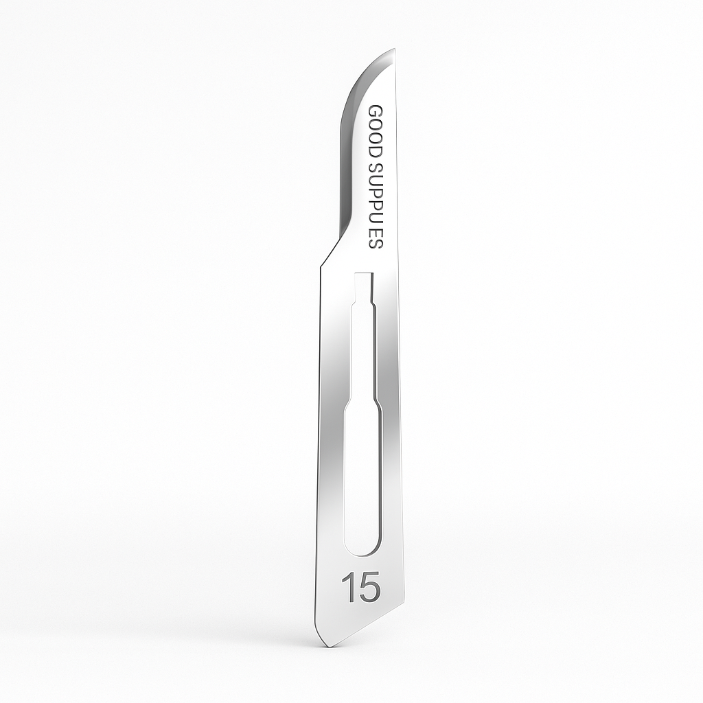 #15 Sterile Surgical Dermaplane Blade, Stainless Steel Scalpels (Box of 100,Individually Packed)