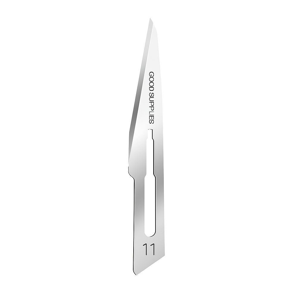 #11 Sterile Surgical Dermaplane Blade, Stainless Steel Scalpels (Box of 100,Individually Packed)